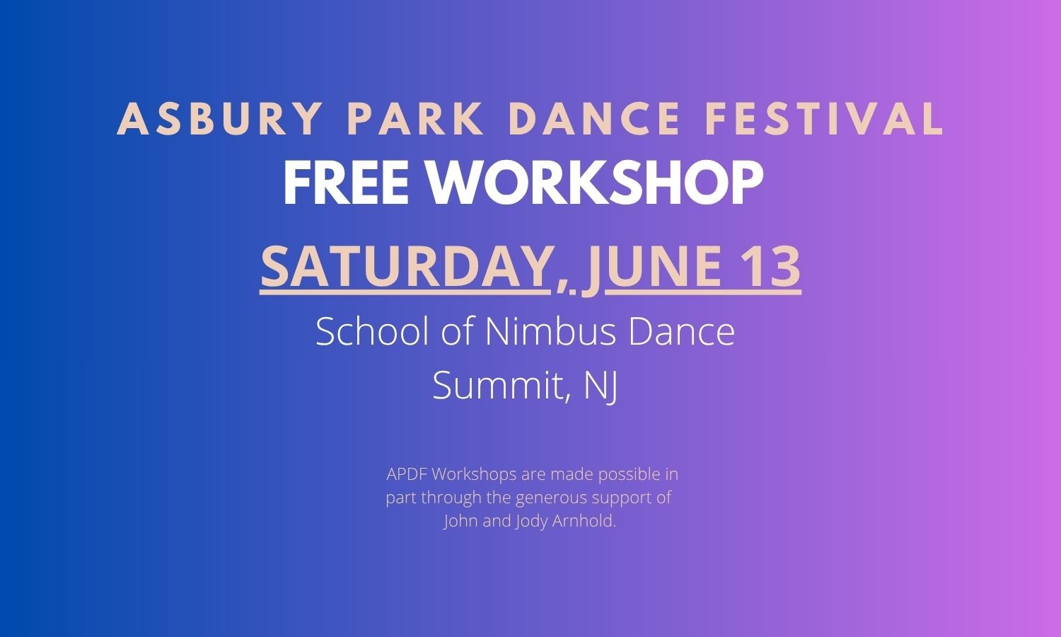 APDF @ Nimbus: Summit - FREE Dance Workshop