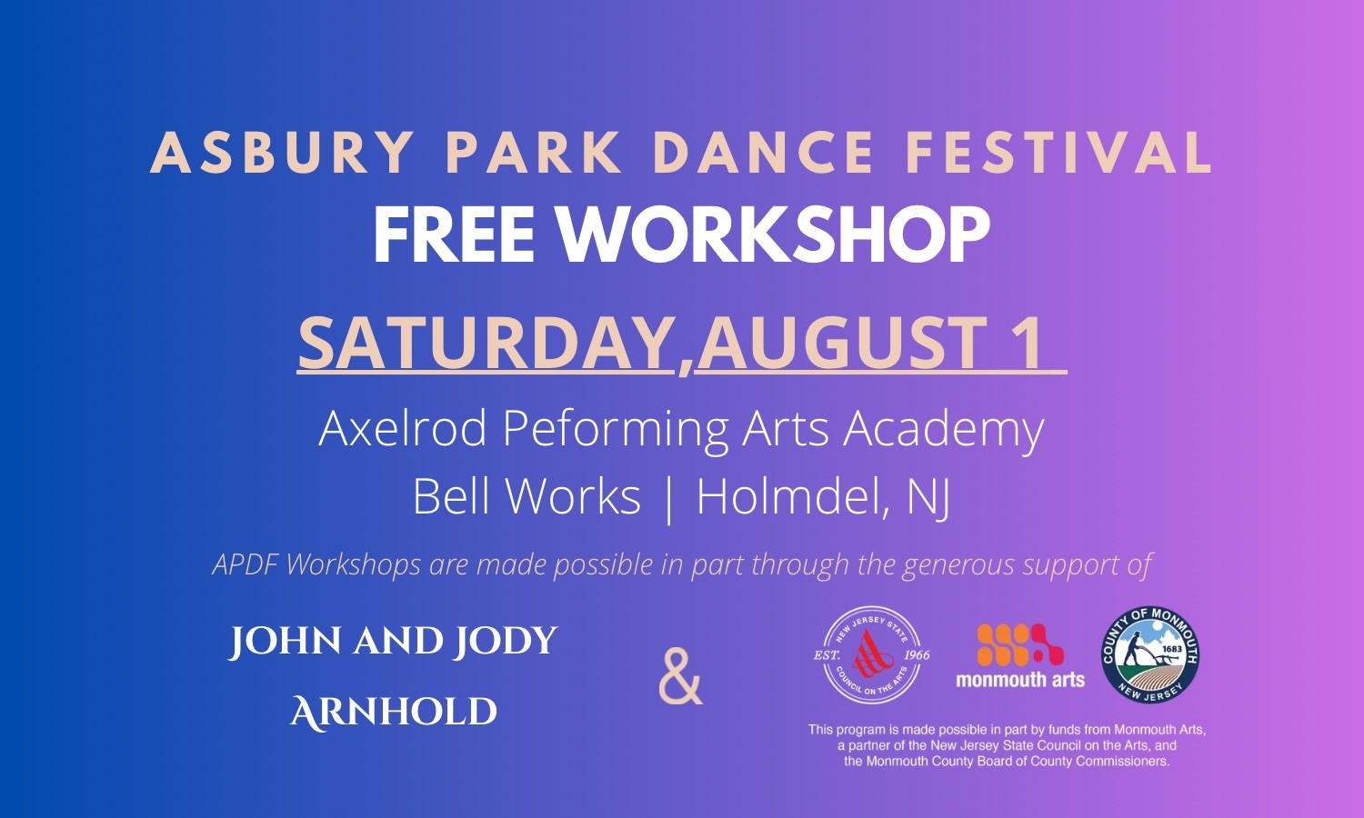 APDF FREE DANCE WORKSHOPS