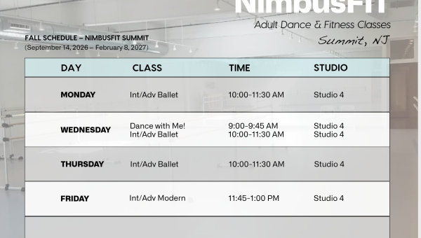Adult Open Class at Nimbus: Int/Adv Ballet with Melissa Villacres