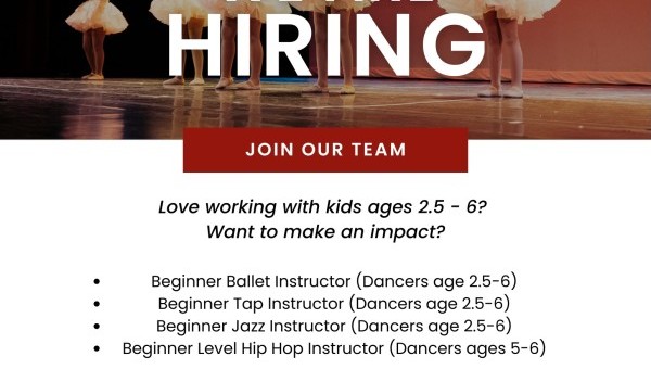 InSpira is Hiring a Little InSpirations Dance Educator
