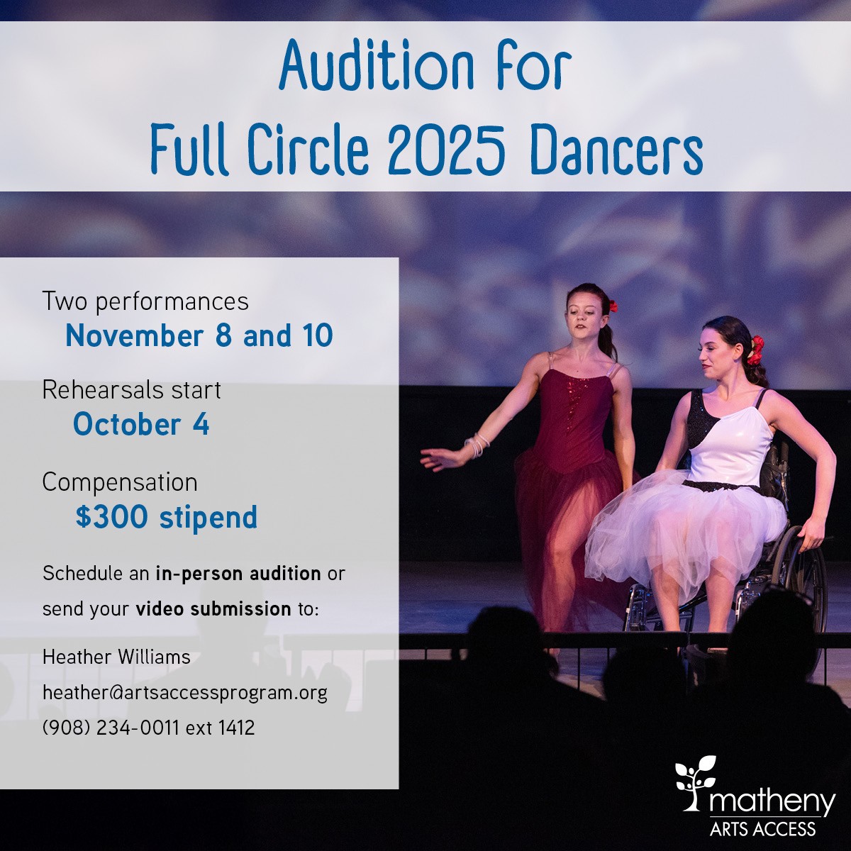 Hiring Dancers for Matheny Arts Access Project- Paid Performances