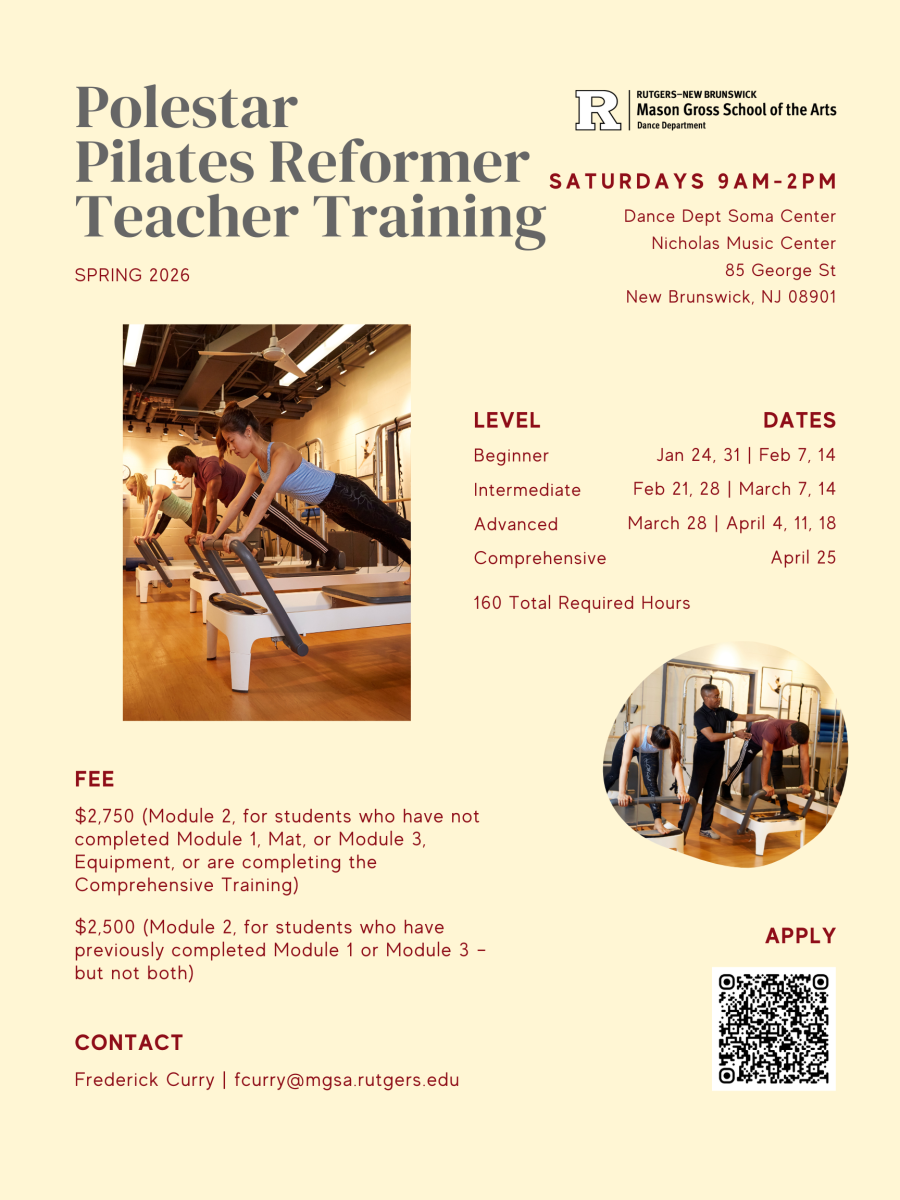 Rutgers Polestar Pilates Reformer Teacher Training