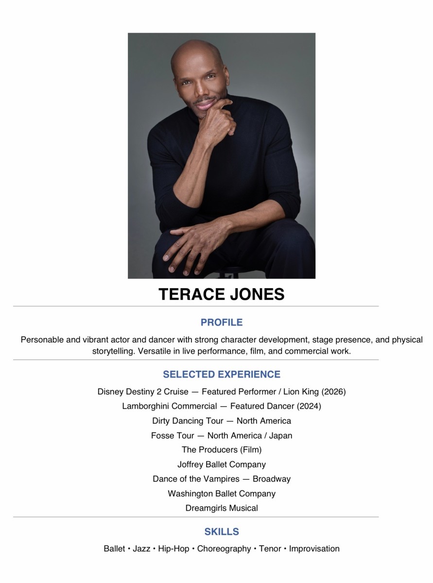 Terace Jones Artist in Residence 